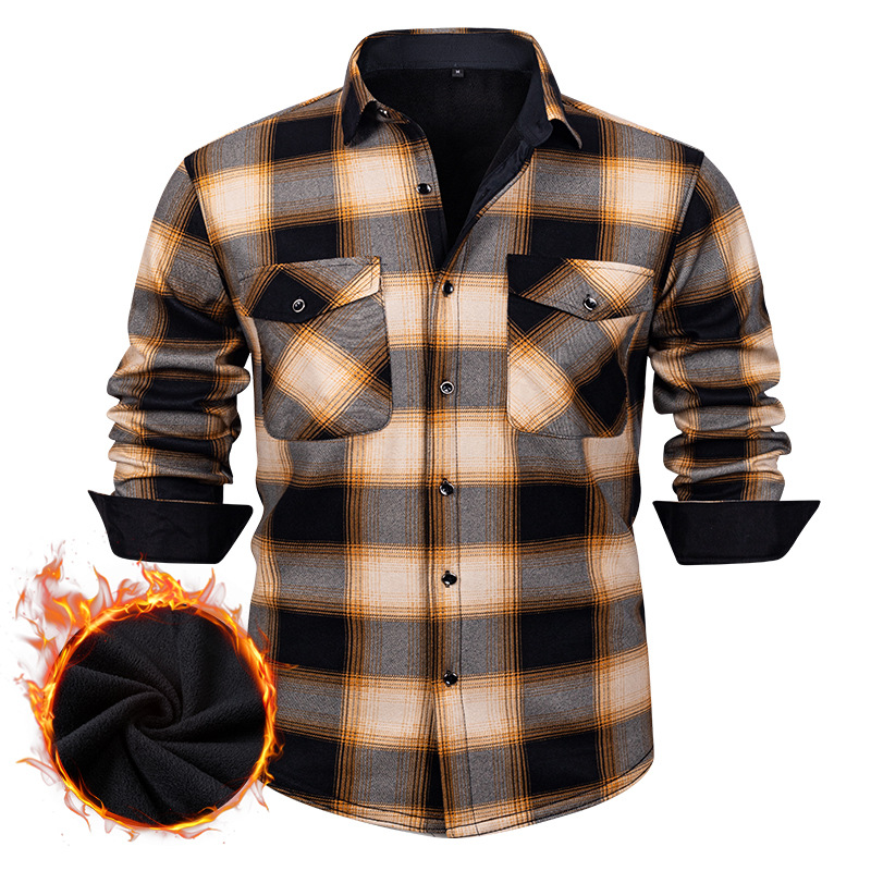 Flannel Shirt Lined - Kemeja Flanel Kotak-kotak Pria Lengan Panjang