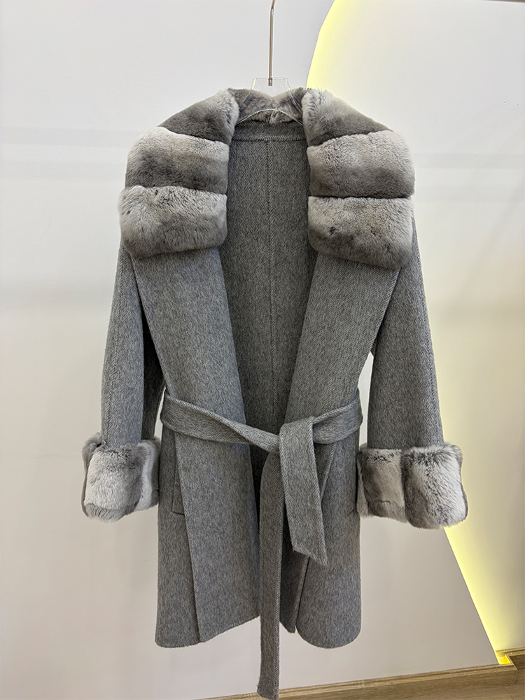 Jaket Mantel Bulu Asli Musim G - Wool Coat Peacoat ulasan dan harga