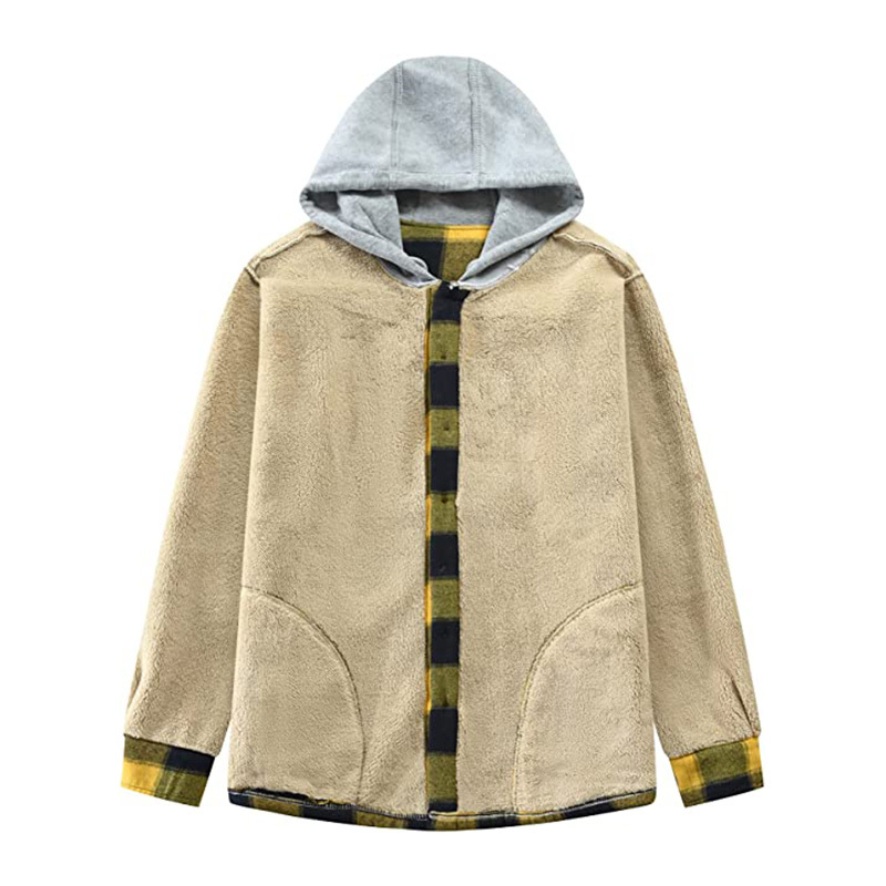 Pria Kemeja Flanel Jaket Bulu  - Flannel Shirt Lined ulasan dan harga
