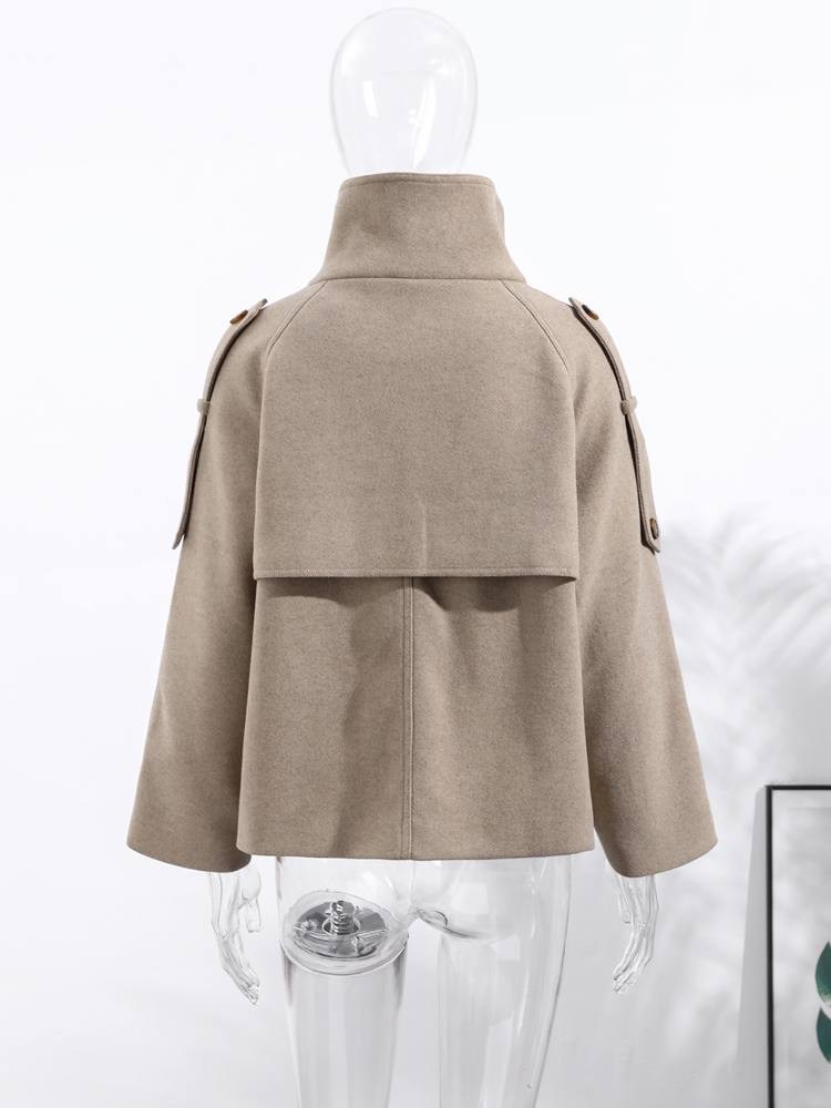 Jaket Wanita Kerah Tegak Lenga - Wool Coat Peacoat ulasan dan harga