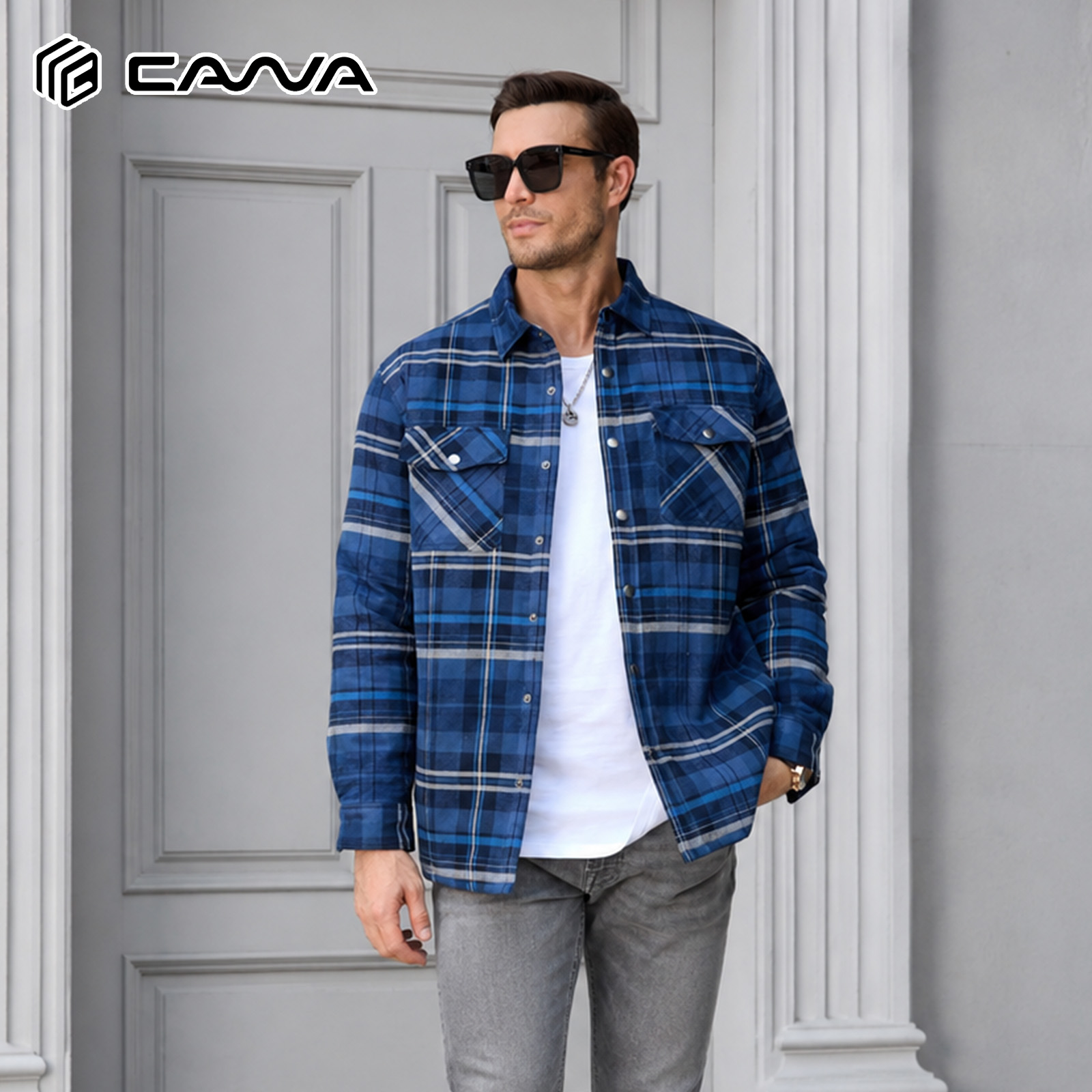 Jaket Kemeja Flanel Pria untuk - Flannel Shirt Lined ulasan dan harga